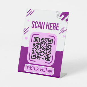 Signe De Table Scanner pour suivre le code QR Agent immobilier