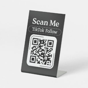 Signe De Table Scanner pour suivre le code QR Suivre sur TikTok
