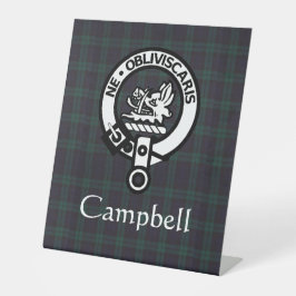 Signe De Table Scottish Campbell Crest Badge & Tartan
