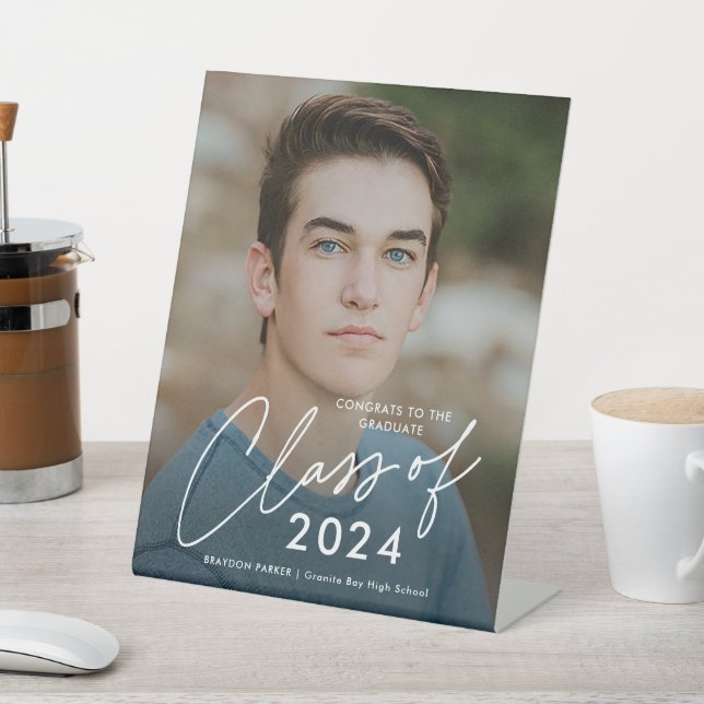 Signe De Table Script Class of 2024 Graduation Welcome (In SItu)