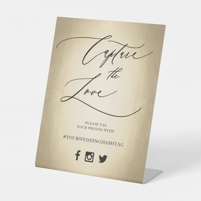 Signe De Table Script de calligraphie Capture Le Mariage d'amour (Recto)
