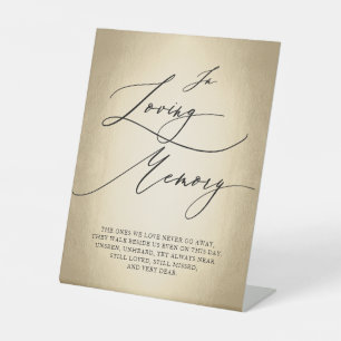 Signe De Table Script de calligraphie dans le Mariage de mémoire 