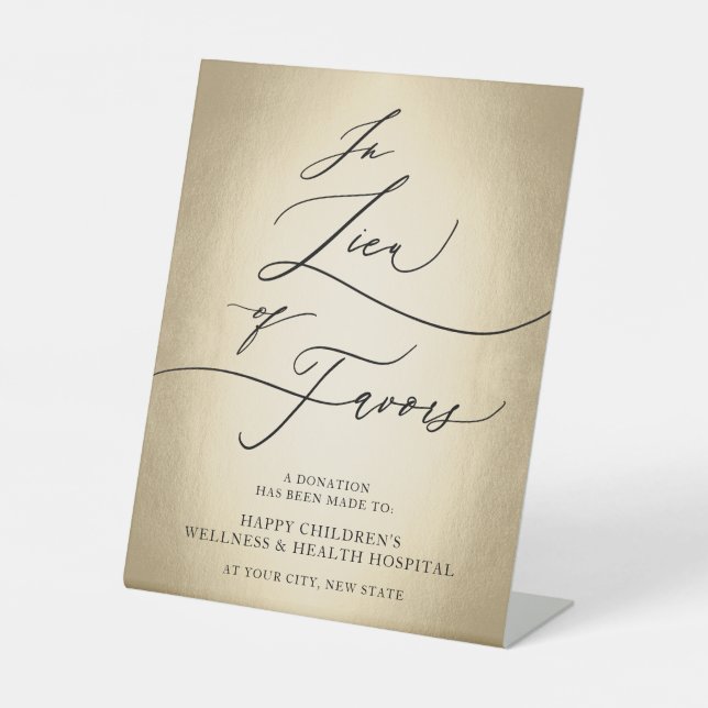 Signe De Table Script De Calligraphie En Lieu Et Place Des Faveur (Recto)