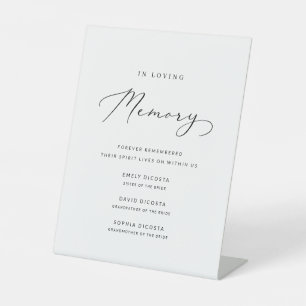 Signe De Table Script Minimaliste Simple En Mariage De Mémoire D'