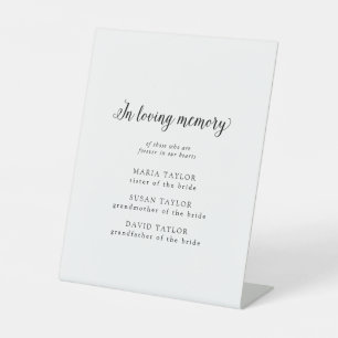Signe De Table Script vintage En Amour Mémoire Mariage Memorial