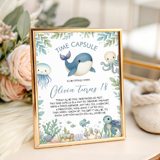 Signe De Table Sea Animals Time Capsule Table Sign
