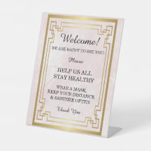 Sécurité des Mariages en marbre rose géométrique