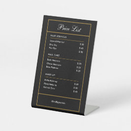 Signe De Table Services de coiffure personnalisés Prix du salon d