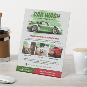 Signe De Table Services de lavage de voiture