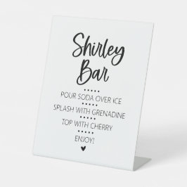 Signe De Table Shirley Temple Mocktail Bar Pedestal Sign