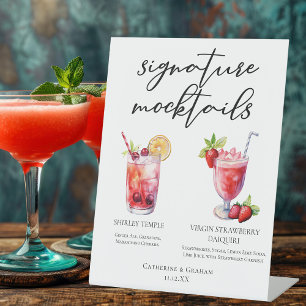 Signe De Table Shirley Temple Strawberry Daiquiri Mocktails Menu