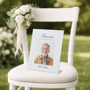 Signe De Table Siège réservé - Photo de mariage commémorative
