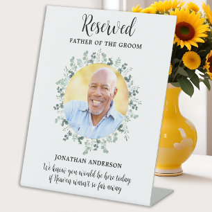 Signe De Table Siège réservé Photo Mariage de verdure Memorial