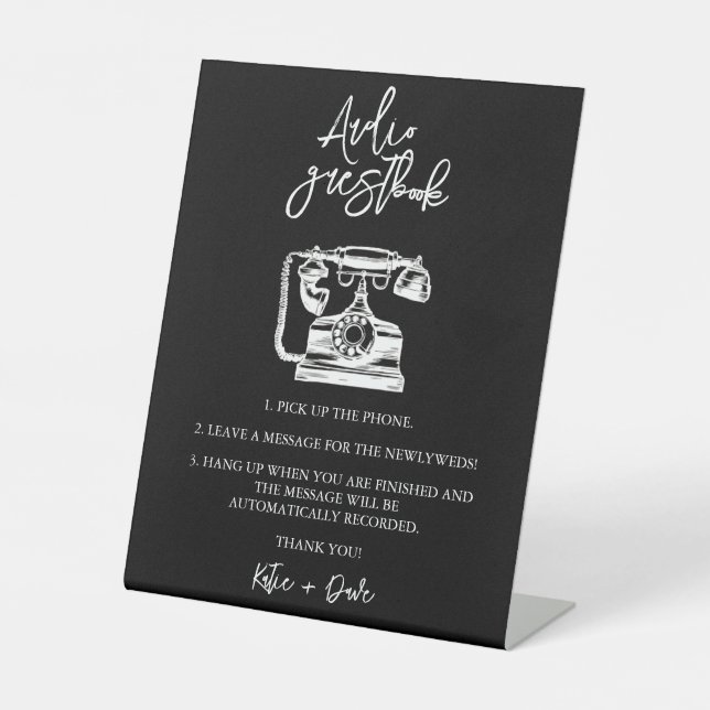 Signe De Table Signal Mariage du livre d'or audio (Recto)