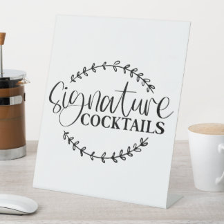 Signe De Table Signature Cocktails Cachet