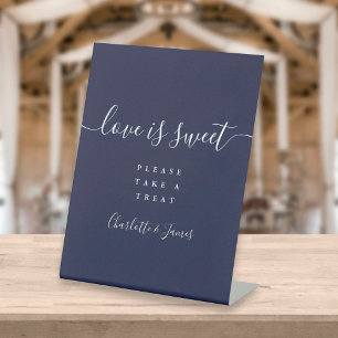 Signe De Table Signature Navy Blue Love Is Sweet Cadeau