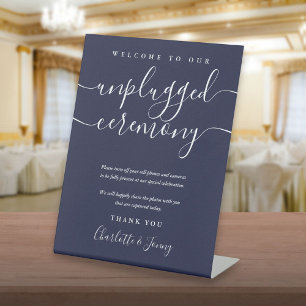 Signe De Table Signature Navy Blue pour une cérémonie sans appare