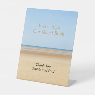Signe De Table Signer Notre Livre D'Hôtes Plage Mariage
