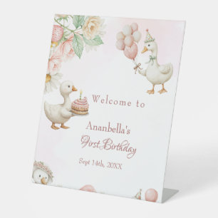 Signe De Table Silly Goose Garden Champhroom Anniversaire bienven
