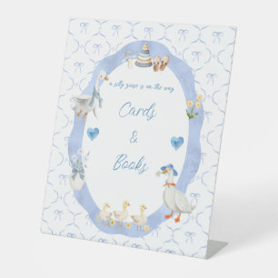 Signe De Table Silly Goose Whimsical Bow Baby Boy Douche garçon