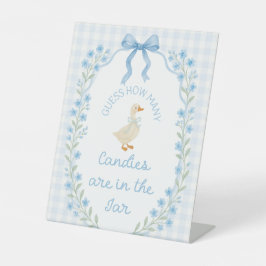 Signe De Table Silly Little Goose Baby Shower Guessing Game