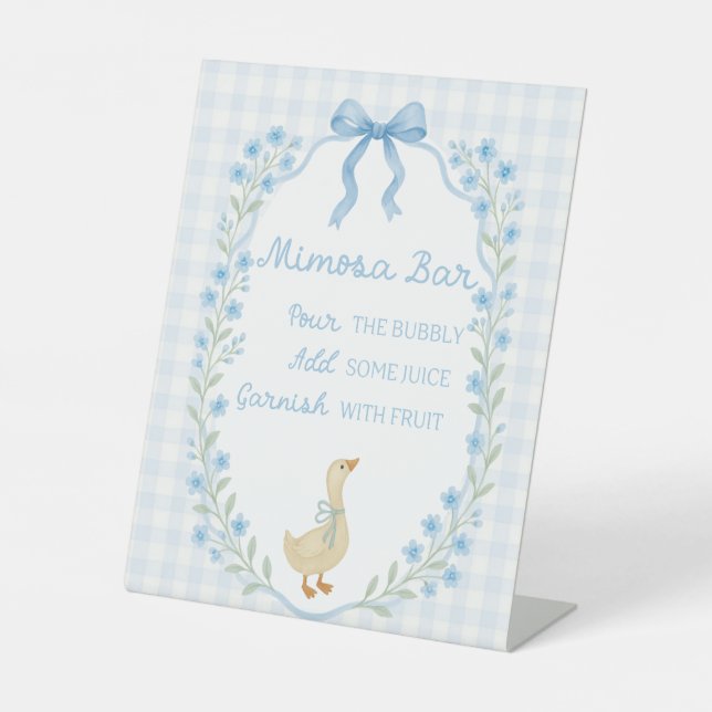 Signe De Table Silly Little Goose Baby Shower Mimosa Bar (Recto)