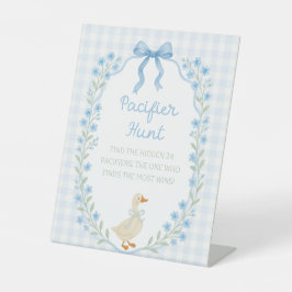 Signe De Table Silly Little Goose Baby Shower Pacifier Hunt