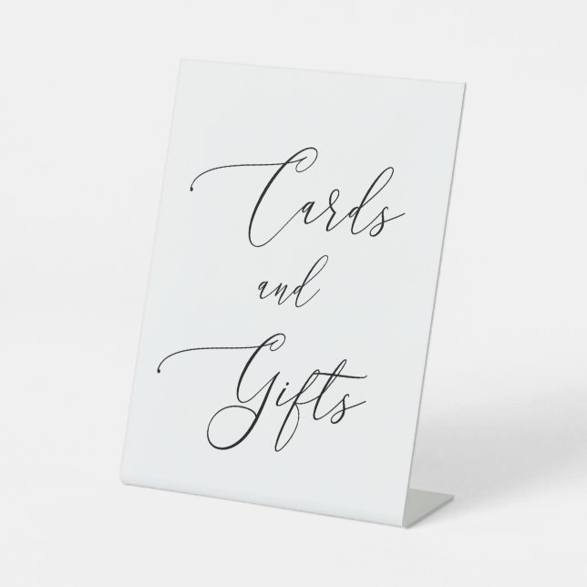 Signe De Table Simple calligraphie Cartes et cadeaux rustiques Po (Recto)