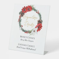 Simple classique Mariage de Noël Signature Boisson