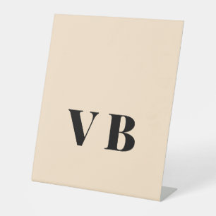 Signe De Table simple couleur pastel personnalisée minimale solid