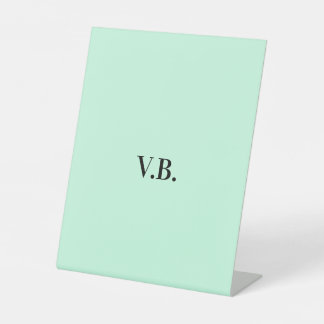 Signe De Table Simple couleur solide ajouter le nom du texte mono