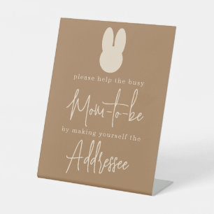 Signe De Table Simple maman Bunny à être destinataire