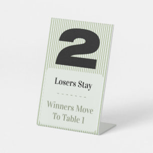 Signe De Table Simple Moderne Ensemble de Deux Cartes de Table de