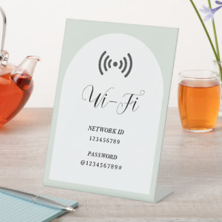 Signe De Table Simple Moderne Mot de Passe WIFI Personnalisé et R