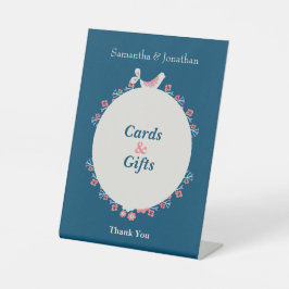 Signe De Table Simple moderne style folklorique Mariage bleu