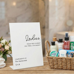 Signe De Table Simple Panier de Mariage pour Dames Salle de Bain