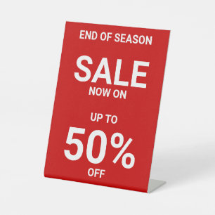 Signe De Table Simple Vente Promotionnelle Entreprise Blanc Rouge