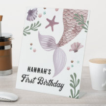 Sirène Anniversaire de enfant Mer pourpre
