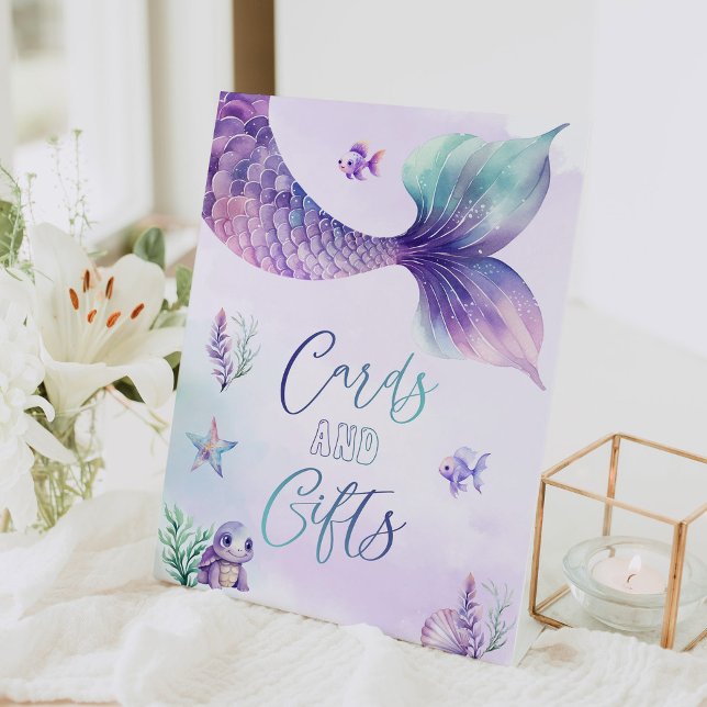 Signe De Table Sirène sous la mer Cartes et cadeaux (Créateur téléchargé)