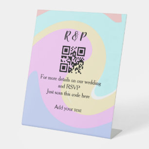 Signe De Table site web mariage rsvp q r code ajouter nom texte