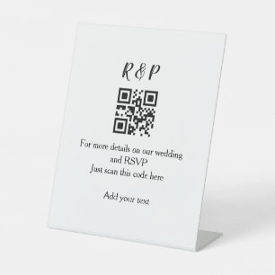Signe De Table site web mariage rsvp q r code ajouter nom texte t