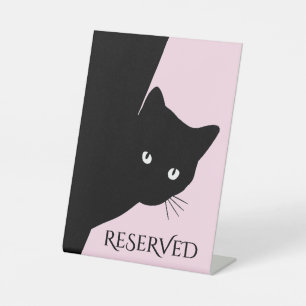 Signe De Table Sly Chat noir Réservé