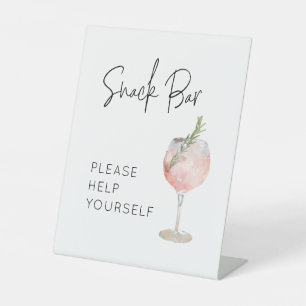 Signe De Table Snack Bar Sign for Birthday Party
