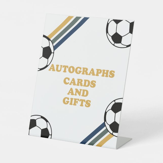 Signe De Table Soccer Anniversaire Autographes (Recto)