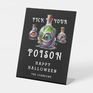 Signe De Table Soirée Cocktail Halloween Choisir Votre Poison