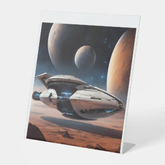 Signe De Table Spacecraft futuriste — Sci-Fi Galaxy Adventure!