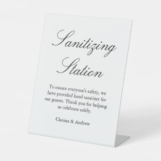 Signe De Table Station de nettoyage de script élégant