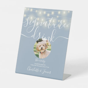 Signe De Table String Lights Dusty Blue Pet Signature Boisson