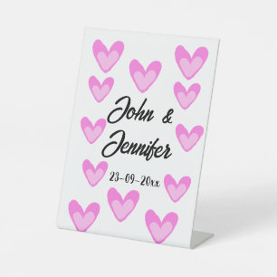 Signe De Table style de texte simple et blanc mariage