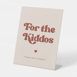 Signe De Table Stylish rétro Peach Pink Pour les Kiddos